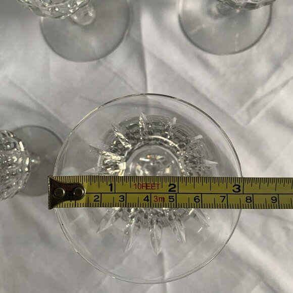 Tiffin Franciscan Princeton 17578 3 Wine Goblets 3 Water Goblets Vintage 1960's - Picture 9 of 15